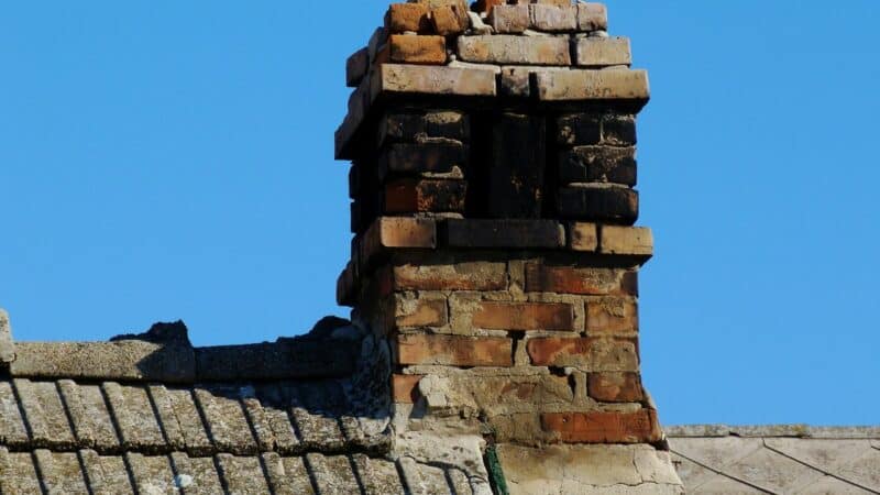an old broken chimney in portland