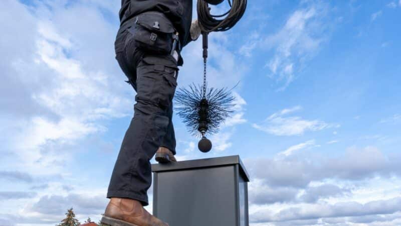chimney sweep for maintenance