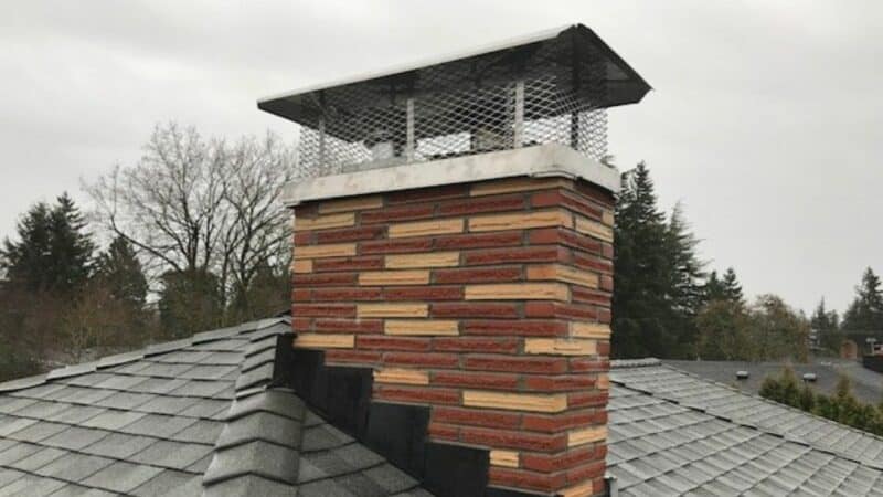 chimney cap installed for strong chimney