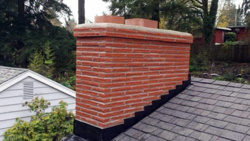 red roman masonry brick rebuild by portland fireplace chimney